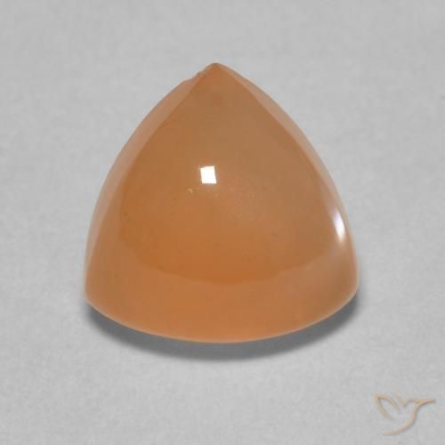 1.90ct Naturale Cantalupo Arancia Pietra di luna, Taglio trillion, Traslucido