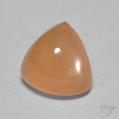 Pietra di luna Cantalupo Arancia naturale da 1.90 ct, Taglio trillion, Traslucido