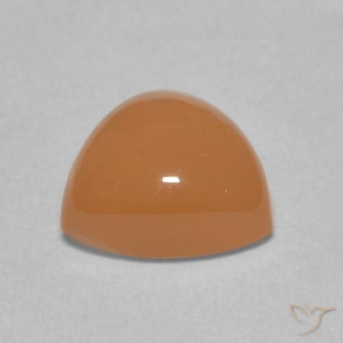 Pietra di luna Cantalupo Arancia naturale da 1.90 ct, Taglio trillion, Traslucido