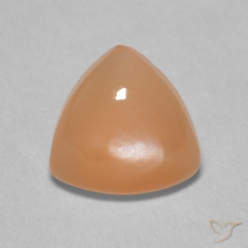 1.48ct Naturale Medium Light-Orange Pietra di luna, Taglio trillion, Traslucido