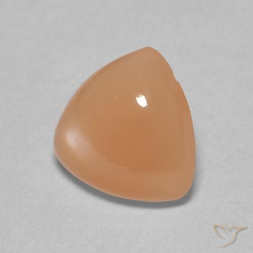 Pietra di luna Medium Light-Orange naturale da 1.48 ct, Taglio trillion, Traslucido
