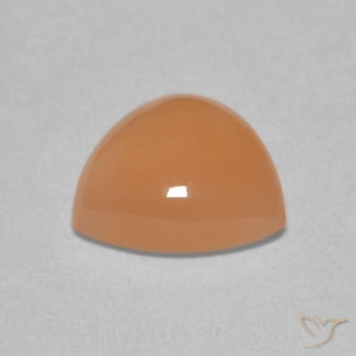 Pietra di luna Medium Light-Orange naturale da 1.48 ct, Taglio trillion, Traslucido