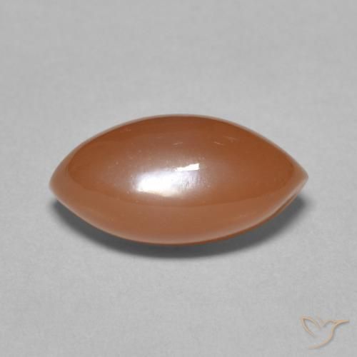 4.68ct Naturale Arancione rossastra Pietra di luna, Taglio marquise, Traslucido