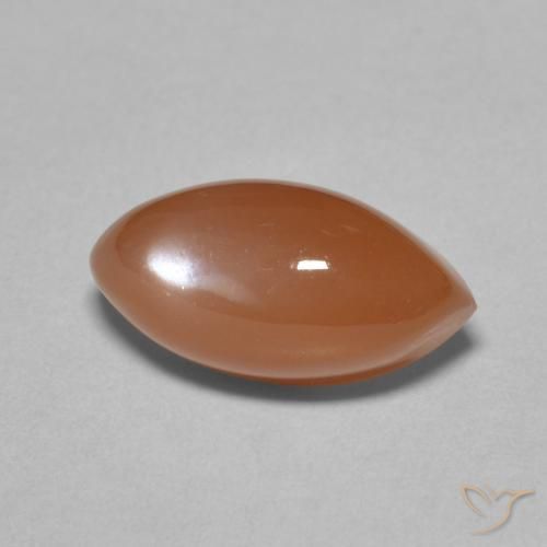 Pietra di luna Arancione rossastra naturale da 4.68 ct, Taglio marquise, Traslucido