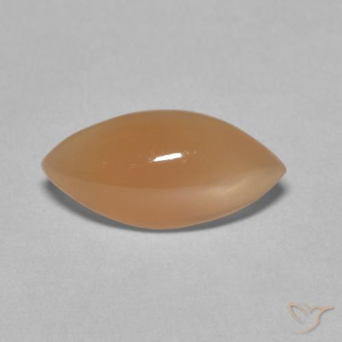 2.79ct Naturale Medium Light-Orange Pietra di luna, Taglio marquise, Traslucido