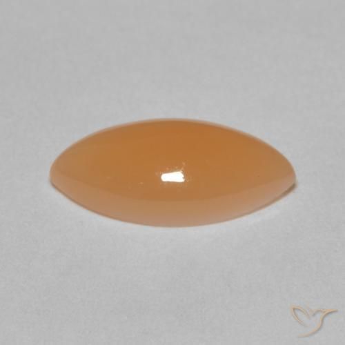 Pietra di luna Medium Light-Orange naturale da 2.66 ct, Taglio marquise, Traslucido