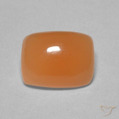2.08ct Naturale Arancione chiaro Pietra di luna, Cuscino, Traslucido
