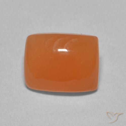 2.07ct Naturale Arancione rossastra Pietra di luna, Cuscino, Traslucido