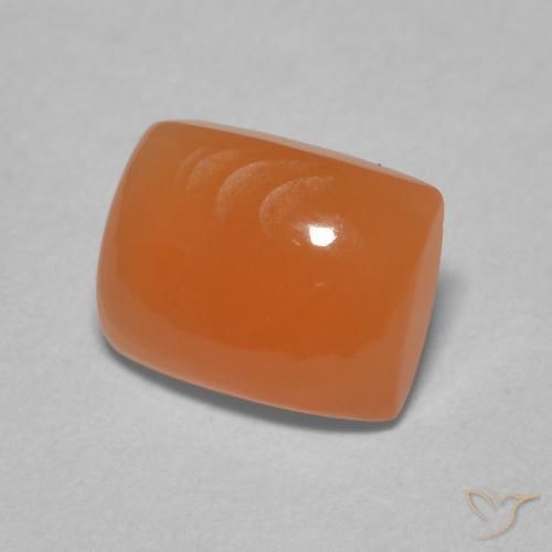 Pietra di luna Arancione rossastra naturale da 2.07 ct, Cuscino, Traslucido