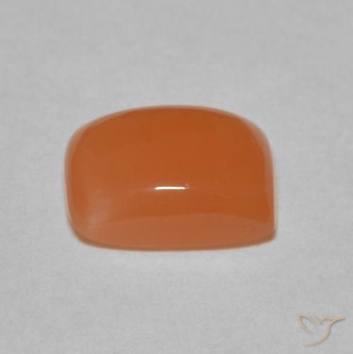 Pietra di luna Arancione rossastra naturale da 2.07 ct, Cuscino, Traslucido