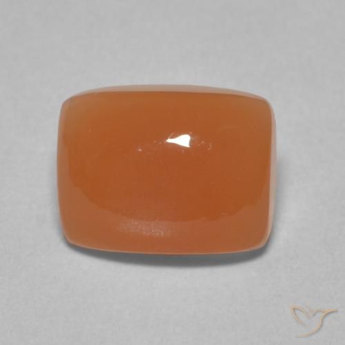 2.15ct Naturale Arancione rossastra Pietra di luna, Cuscino, Traslucido