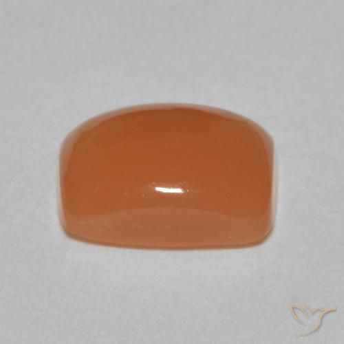 Pietra di luna Arancione rossastra naturale da 2.15 ct, Cuscino, Traslucido