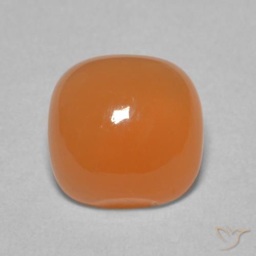 1.93ct Naturale Arancia Albicocca tiepida Warm Pietra di luna, Cuscino, Traslucido