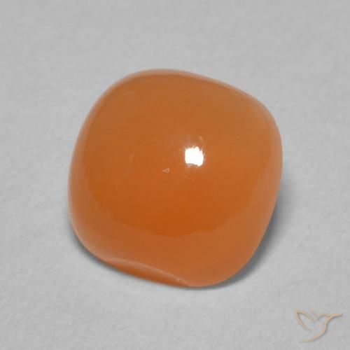 Pietra di luna Arancia Albicocca tiepida Warm naturale da 1.93 ct, Cuscino, Traslucido