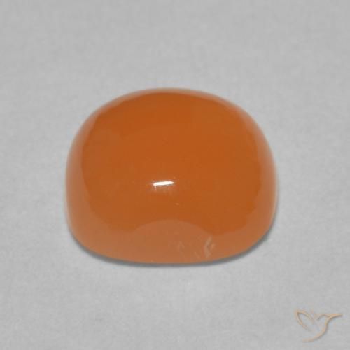 Pietra di luna Arancia Albicocca tiepida Warm naturale da 1.93 ct, Cuscino, Traslucido