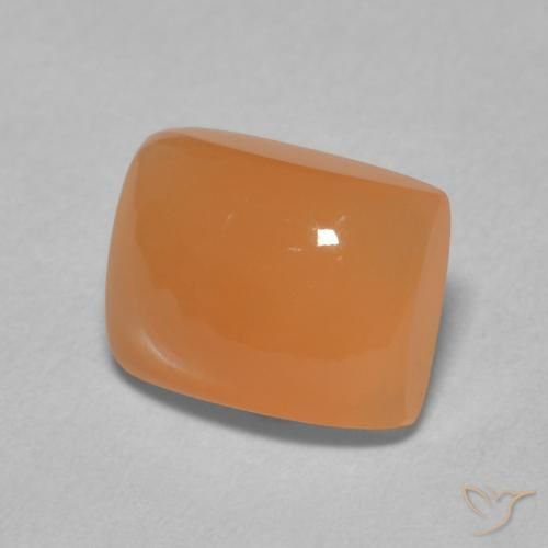 Pietra di luna Arancia Albicocca tiepida Warm naturale da 2.38 ct, Cuscino, Traslucido