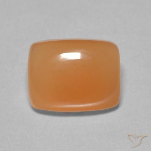 2.02ct Naturale Arancione rossastra Pietra di luna, Cuscino, Traslucido