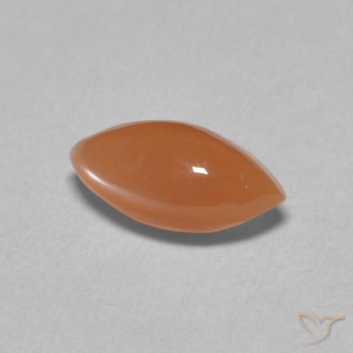 Pietra di luna Arancione rossastra naturale da 1.47 ct, Taglio marquise, Traslucido