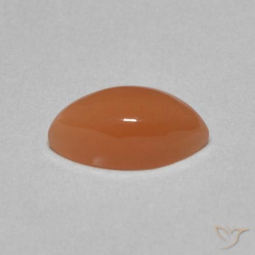 Pietra di luna Arancione rossastra naturale da 1.47 ct, Taglio marquise, Traslucido