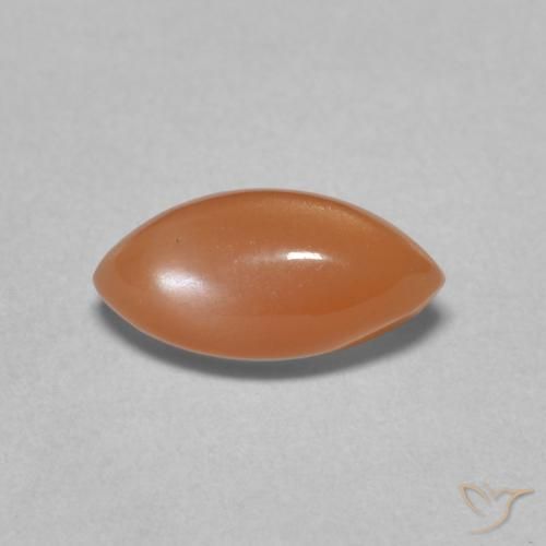 1.45ct Naturale Pesca Pietra di luna, Taglio marquise, Traslucido