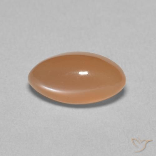 1.33ct Naturale Pesca Pietra di luna, Taglio marquise, Traslucido