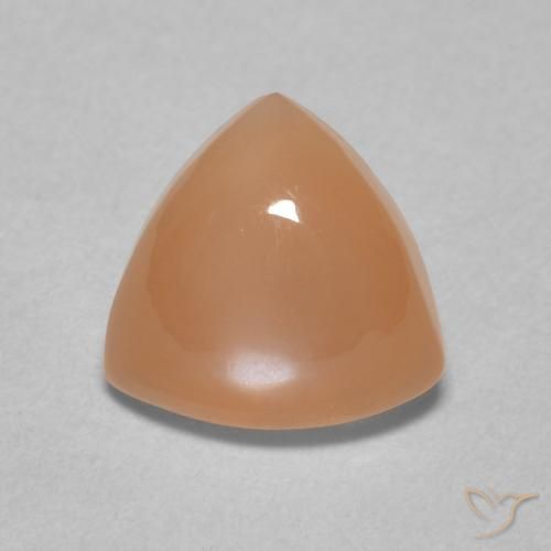 1.67ct Naturale Cantalupo Arancia Pietra di luna, Taglio trillion, Traslucido