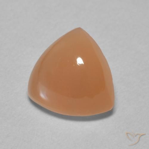 Pietra di luna Cantalupo Arancia naturale da 1.67 ct, Taglio trillion, Traslucido