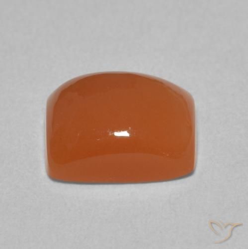 Pietra di luna Arancio Medio naturale da 2.66 ct, Cuscino, Traslucido