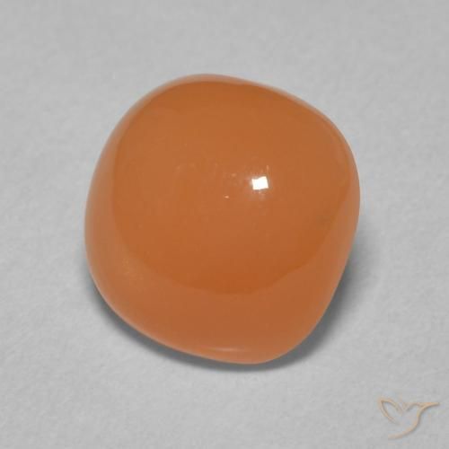 Pietra di luna Arancio rossastro chiaro naturale da 2.00 ct, Cuscino, Traslucido