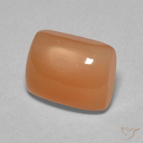 Pietra di luna Cantalupo Arancia naturale da 2.42 ct, Cuscino, Traslucido
