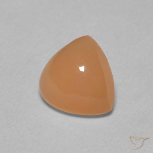 Pietra di luna Cantalupo Arancia naturale da 1.61 ct, Taglio trillion, Traslucido