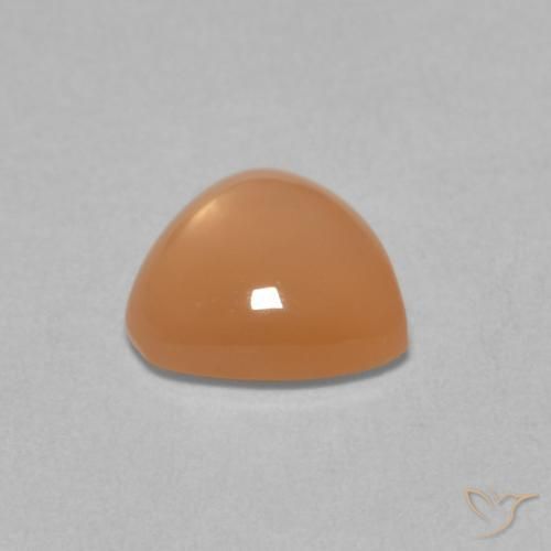 Pietra di luna Cantalupo Arancia naturale da 1.61 ct, Taglio trillion, Traslucido