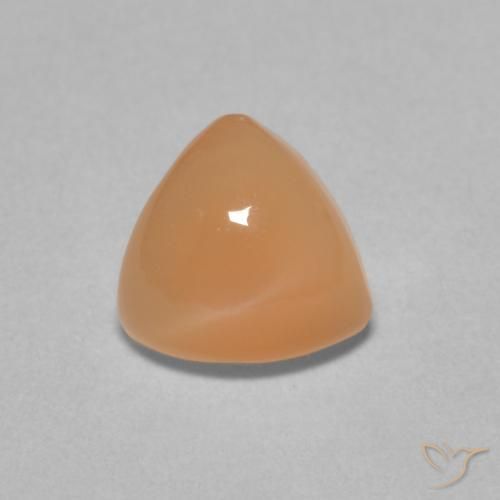 1.73ct Naturale Cantalupo Arancia Pietra di luna, Taglio trillion, Traslucido
