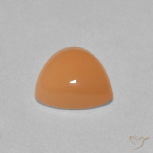 Pietra di luna Cantalupo Arancia naturale da 1.73 ct, Taglio trillion, Traslucido
