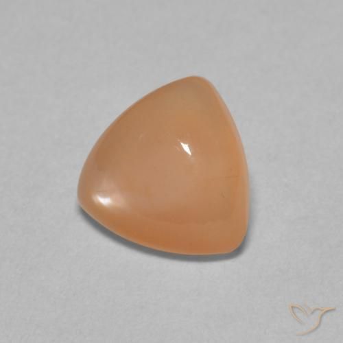 Pietra di luna Pesca naturale da 1.50 ct, Taglio trillion, Traslucido