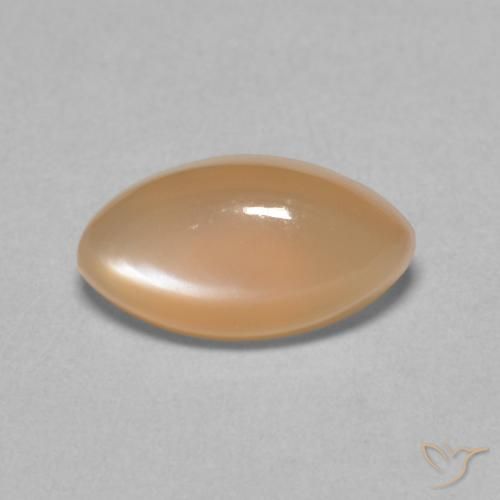 1.62ct Naturale Pesca Pietra di luna, Taglio marquise, Traslucido
