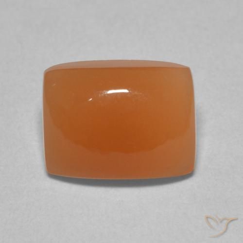 2.26ct Naturale Arancione rossastra Pietra di luna, Cuscino, Traslucido