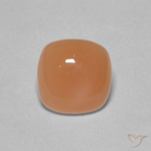 1.65ct Naturale Arancione chiaro Pietra di luna, Cuscino, Traslucido