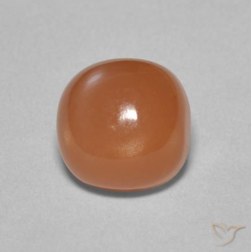 2.43ct Naturale Arancione scuro Pietra di luna, Cuscino, Traslucido