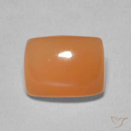 2.59ct Naturale Arancio rossastro chiaro Pietra di luna, Cuscino, Traslucido