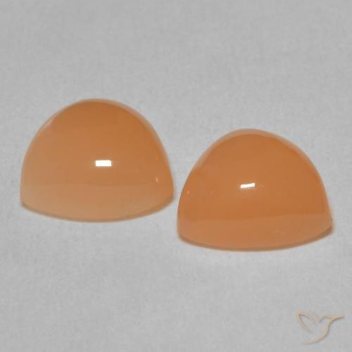 Gemme di Pietra di luna Arancio Medio naturale da 3.56 ct, Taglio trillion, Traslucido