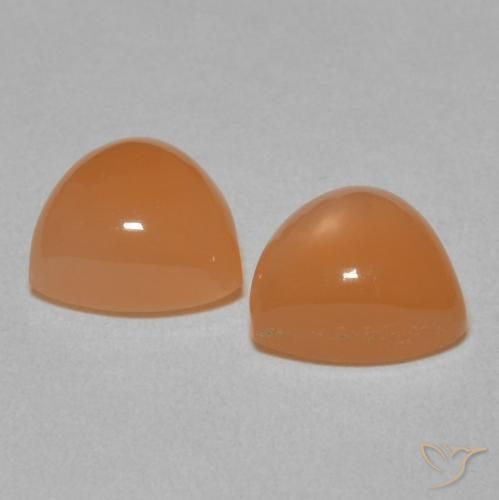 Gemme di Pietra di luna Arancione rossastra naturale da 4.04 ct, Taglio trillion, Traslucido