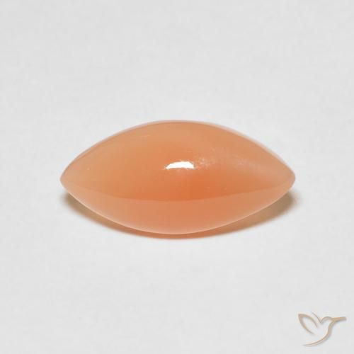 2.48ct Naturale Arancione chiaro Pietra di luna, Taglio marquise, Traslucido
