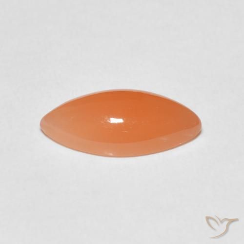Pietra di luna Arancione chiaro naturale da 2.48 ct, Taglio marquise, Traslucido