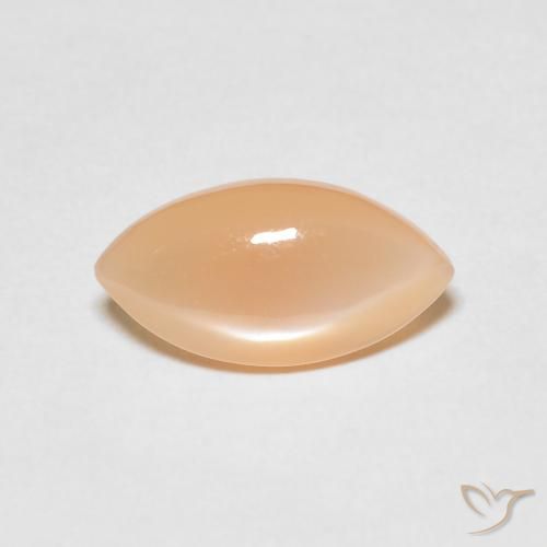 2.45ct Naturale Medium Light-Orange Pietra di luna, Taglio marquise, Traslucido
