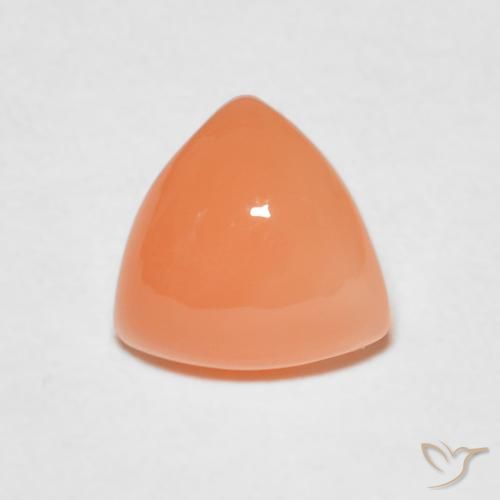 1.80ct Naturale Arancione chiaro Pietra di luna, Taglio trillion, Traslucido
