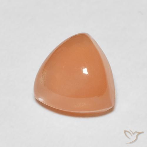 Pietra di luna Pesca naturale da 1.98 ct, Taglio trillion, Traslucido