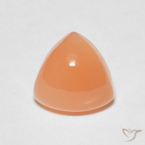 1.77ct Naturale Pesca Pietra di luna, Taglio trillion, Traslucido