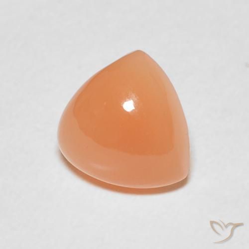 Pietra di luna Pesca naturale da 1.77 ct, Taglio trillion, Traslucido
