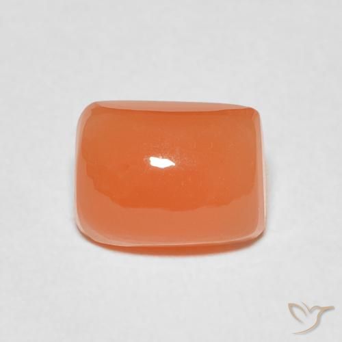 2.26ct Naturale Arancione scuro Pietra di luna, Cuscino, Traslucido